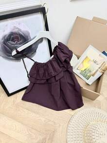 Women Tops - 中紫紅色 - 查看 5