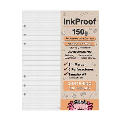 Rayale 100 Hojas Inkproof 150g Sin Margen A5