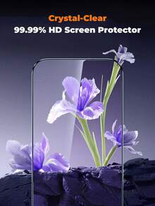 3Pcs,Compatible With IPhone 17 Pro Max [6.7 Inch] 9D Drop Protection,Cell Phones & Accessories/Phone Screen Protectors,High-Definition Anti-Oil Stain,Holiday/Daily/Glamorous/Funky,Tempered Glass Sensor Protection - Black Border Transparent - View 7