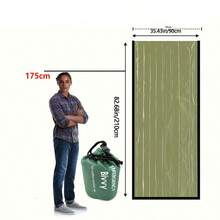 1 túi ngủ sinh tồn khẩn cấp, thiết bị cứu hộ cách nhiệt di động, túi áo vest khẩn cấp, túi ngủ ấm áp dùng cho cắm trại - nhiều màu - Xem 15