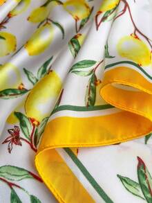 1 chiếc khăn lụa satin in hình quả chanh tươi, kích thước 65*65cm, khăn vuông mỏng, khăn quàng cổ/khăn choàng đa năng, phù hợp cho mọi mùa, dùng hàng ngày, dự tiệc, du lịch. - Màu vàng - Xem 5