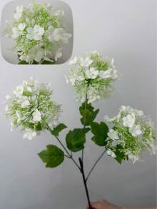 1朵仿真绿色木质绣球花，带叶子，逼真长茎，适合家居装饰、卧室、客厅、桌面、花瓶、房间、办公室、婚礼、户外花园、庭院、派对、礼品、玫瑰 - 彩色 - 查看 13