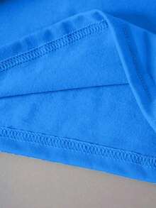 Camiseta casual de mujer con estampado de corazones y rayas, para veranoPure-Cotton - Azul - Ver 4