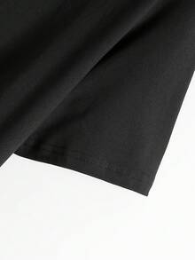 Prenda individual, no un conjunto de 3 piezas, Conjunto de 1 camiseta de cuello redondo con estampado para hombre, Conjunto de 3 piezas de manga corta informal de verano para hombre - Caqui - Ver 5