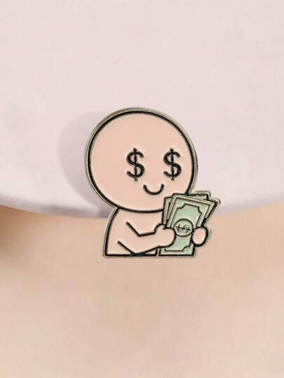 Funny Cartoon Money Eyes Pin, Love Money Little Man Brooch, Unique Accessory For, Fun And Quirky Fashion Statement