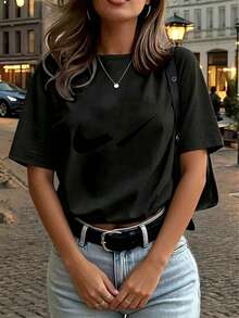 Women T-Shirts - Black - View 4