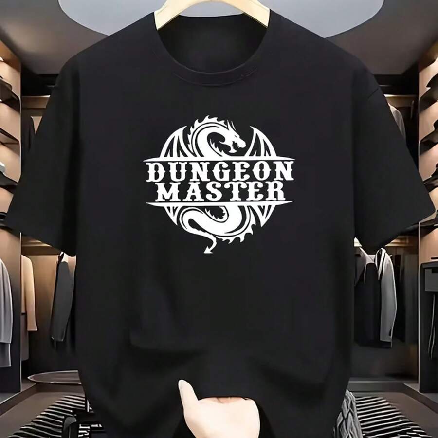 Printed T-Shirt For Men And Women - 黑色 - 查看 1