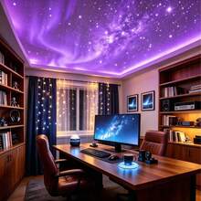 1个北极光效果LED氛围投影灯，RGB遥控器，USB星空投影灯，夜灯，USB灯，卧室夜灯投影灯，星空投影灯，成人房间装饰，家庭影院，天花板，礼品装饰，露营，婚礼装饰，魔幻投影灯礼品，节日派对，家居装饰，礼品 - 多色光 - 查看 4