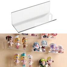 Self-adhesive Clear Acrylic Wall Mounted Figure Display Rack Character Model Storage Rack Toys Holder Aromatherapy Holder - 10 cm - Ver 2