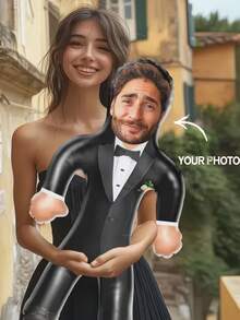 Personalized Inflatable Groom Doll Face Shaped Customizable Bride Groom Head Photo Provided For Bachelor Party Wedding Gift Bridal Shower Photo Props Inflatable Model Groom Face Doll - Multicolor - View 5