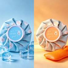 Reusable Ice Pack Cold And Hot Use,Cute Pattern Hot Water Bag , Cold PacksTired Eyes,Easy To Carry ,Small&Easy To Store, Reusable Ice Bags Hot Water Bag For Daily Use To Relieve Fatigue Home Essentials,Random Color - Multicolor - View 4