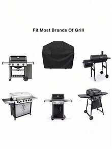 1pc Outdoor Barbecue Grill Dust Cover, Waterproof Grill Cover, Rain Cover, Sun Protection Cover, Fabric Cover, Protective Case, Suitable For Barbecue, Home, Travel, Party, Camping And Storage Organization - Multicolor - View 5