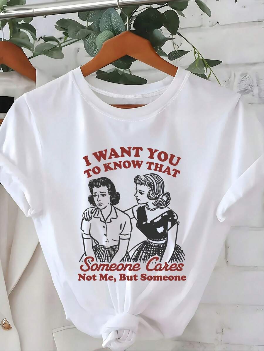 Women's Short-Sleeved Cotton T-Shirt With A Christian Cannibal Pattern Print, Modern And Casual, Fitted Cut For Summer, Round Neck, Economical And Affordable. - 白色 - 查看 1