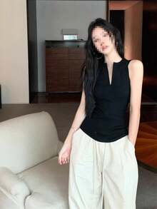 Women Tops - Black - View 6