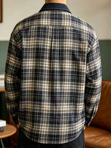 Whitmere Men's Spring/Autumn Fashion Casual Daily Commute College Style Printed Drop Shoulder Loose Long Sleeve Shirt - Multicolor - View 4