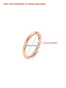 1 chiếc khuyên mũi bằng thép không gỉ 316L không gây dị ứng, có khớp nối, unisex, phù hợp cho mũi, sụn tai, vành tai, khuyên mũi xoắn ốc màu bạc/vàng/đen, trang sức xỏ khuyên chính hãng (16G/18G) - Nhiều màu - Xem 44