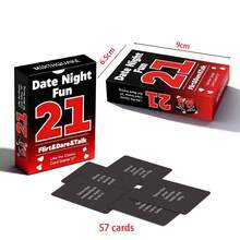 Jogo de cartas Date Night Fun 21: Inspirado no Blackjack, com dicas de conexão e desafios leves, perfeito para encontros românticos, fortalecer relacionamentos ou se divertir em casa nos fins de semana. - Multicolorido - Ver 4
