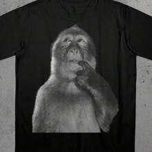Funny Monkey Shirt, Stupid Meme Tshirt, Dank Memes Tee, 90s Vintage Bootleg, Odd Core - Hồng - Xem 6