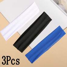 1/3pcs Sports Solid Color Headbands, Suitable For Daily Wear - Multicolor - View 15