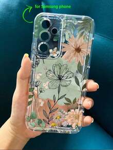 Fashionable Phone Case With 3D Pearl Floral Edge, Transparent Shockproof, Suitable For IPhone 16/11/12/13/14/15/15 Pro/15 Plus/15 Pro Max/7 Plus/8 Plus/X/Xs Max/Xr/11 Pro/12 Pro/13 Pro/14 Pro/12 Min - 多色 3 - 查看 5