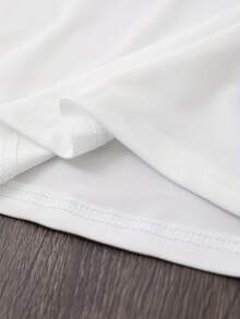 Camiseta de moda con estampado, cuello redondo, talla estándar, ropa de mujer, vestimenta femenina.una camiseta estampada muy distintiva / estilo unisex / adecuada tanto para hombres como para mujeres / resistente a las arrugas / transpirable - Blanco - Ver 5