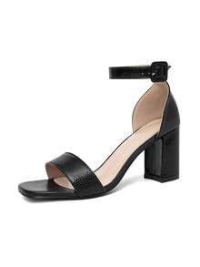 Giày sandal cao gót một quai mùa hè mới, kiểu dáng chuyên nghiệp, thanh lịch, gợi cảm, thoải mái dành cho nữ, thích hợp hẹn hò. - màu đen - Xem 2