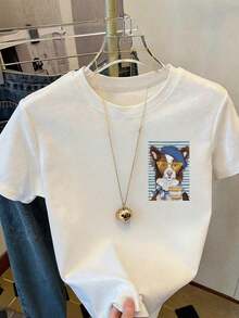 Bohemian Style, Bohemian Style, Women's T-Shirt, Short-Sleeved Graphic Tee, Casual Street Style, Cute Summer Top, Casual Summer Style, Casual Summer Style - 白色 12 - 查看 2
