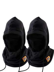 1 pieza/2pcs Gorro de invierno unisex cálido y a prueba de viento, gorro de forro polar para exteriores, gorro con cordón a prueba de viento, con etiqueta de costura con letra, cubierta de cabeza a prueba de viento, adecuado para ciclismo de montaña, gorro con máscara facial para motocicleta, gorro bufanda todo en uno a prueba de frío, esencial para andar en motocicleta - Multicolor - Ver 22