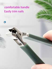 1pc Large Size Ergonomic Nail Clipper With Super Sharp Stainless Steel Blades, Suitable For Thick And Hard Fingernails And Toenails - Multicolor - View 10