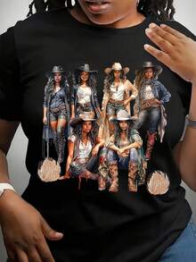 Women T-Shirts - Black - View 7
