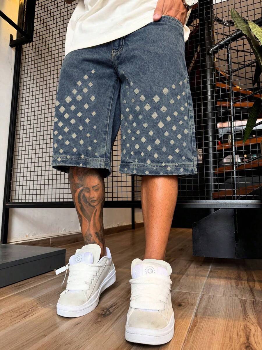 Jeans sueltos y versátiles de estilo grunge gótico Y2K de 7/8 de longitud, ropa casual y de moda para el streetwear, adecuados para el transporte diario, el hogar, el ocio, las actividades al aire libre y las reuniones con amigos