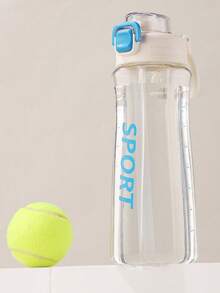 1pc 750ml Large Capacity Water Bottle, Summer Anti-Drop Minimalist Fresh Plastic Water Bottle - Multicolor - View 4