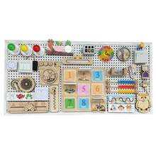 Tablero de madera ocupado, accesorios DIY, juguetes, lámparas, timbre, material didáctico Montessori, capacidad práctica, juegos educativos para niños, regalos2026 UO6J - automóvil - Ver 3