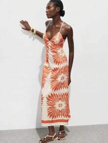 Vestido de tirantes finos con estampado floral elegante para mujer, diseño casual y moderno para vacaciones, vestido de vacaciones elegante para mujer, vestido maxi para mujer, atuendo para crucero, vestido de verano, vestidos de resort para mujer, atuendos de vacaciones estilo bohemio, ropa de playa para mujer, estilo de concierto de música country, ropa estilo western, moda casual nómada, boho, versátil para todas las estaciones, moda urbana moderna, ropa casual de negocios para mujer, atuendo de oficina, estilo discreto de "Old Money", elegante y sofisticado, ropa de alta calidad para ir al trabajo, vestidos de verano para mujer. - Multicolor 2 - Ver 6