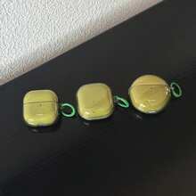 Hộp đựng tai nghe màu xanh lá cây trong suốt, tối giản, phong cách retro, có vòng treo, tương thích với FreeBuds 2/7i/5i, Galaxy Buds 2/Pro 4, thiết kế thanh lịch và đơn giản. - màu xanh lá - Xem 2