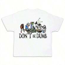 ropa de mujer 2026 Nueva camiseta de algodón A$AP ROCKY Don't Be Dumb Album, moda casual de verano para hombres y mujeres Y2K, camisas de mujer - Blanco - Ver 6