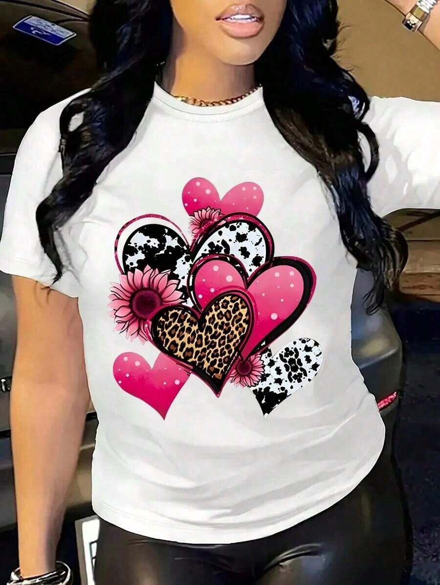 YOKASA Camiseta de manga corta con estampado informal de verano para mujerPure-Cotton - Blanco 3 - Ver 1