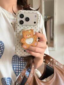 Weiße Punkte Teddybär Magnetische Hülle geeignet für iPhone 17 Pro Max, neue 16 Hüllen für Frauen, stoßfest Rundumschutz 15 Pro Max, 14, 13 Sommer Schutzhülle - Weiss - Übersicht 8