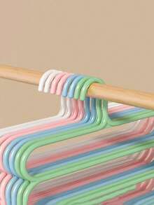 1/5/10pcs  5-Layer Space Saving Heavy Duty Plastic Hanging Clothes Hangers, Multi-Purpose Closet Organizer & Wardrobe Storage Rack, Durable Clothing Sorting Hanger For Pants, Scarves, Ties, Jeans, Skirts, Long Dresses, Shirts & Long Garments, Minimalist Home Storage Organiser For Bedroom Closet, Household Space-Saving Closet Storage Essential For Daily Wear, Multi-Layer Clothes Hanger, Wardrobe Space Saver, Clothing Storage Rack, Non-Slip Closet Organizer, Daily Wear Garment Hanger - 白色 - 查看 2