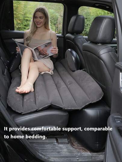 1pc Portable Inflatable Mattress, Inflatable Bed, Multifunctional Car SUV Mattress, Outdoor Camping Beach Use (No Air Pump)