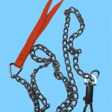 1 dây xích sắt dày 3/3.5mm, tay cầm bằng vải mềm màu đen, dài 1.2m - Nhiều màu - Xem 2