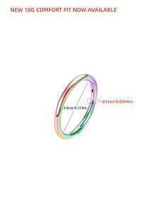 1 chiếc khuyên mũi bằng thép không gỉ 316L không gây dị ứng, có khớp nối, unisex, phù hợp cho mũi, sụn tai, vành tai, khuyên mũi xoắn ốc màu bạc/vàng/đen, trang sức xỏ khuyên chính hãng (16G/18G) - Nhiều màu - Xem 38
