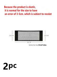 1pc Mesh Cargo Net, Car Storage Net, Wall Sticker Organizer Pocket, Elastic Mesh Net For Trunk Storage Rack, Cabinet Organizer - Black - View 14