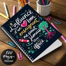1pc Minimalist Spiral Bound Notebook, Suitable For Students, Teachers, And Professionals, For Daily Note-Taking, Study Planning, Meeting Records, And More - O - View 4
