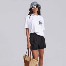 Baladeur Tropical Paradiso White T-Shirt - Black - View 4