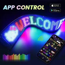 1 Set Pantalla LED flexible para parabrisas de coche, con efecto de ojos de demonio brillantes animados, control por aplicación, alimentado por USB, efectos personalizables, sin batería requerida - A - Ver 5