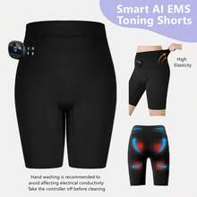 Quần short nâng và định hình mông EMS dành cho nữ, thiết bị đeo kích thích cơ mông thông minh, tập thể dục tại nhà thụ động, dụng cụ cần thiết cho phòng tập gym. - màu đen - Xem 12