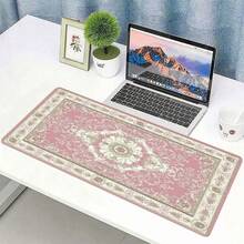 1pc Bohemian-Style Fiber Cloth Mat - 90 X 40 Cm. Featuring A Large Format And A Double-Sided Bohemian-Themed Design With Intricate Patterns, This Mat Is Crafted With A Natural Non-Slip Rubber Base For Stability And Wrist Support, PC Accessories, Topped With A Durable Polyester Surface. It Serves As The Perfect Accessory To Infuse Your Gaming Setup Or Office Workspace-Including Desks, Furniture, And Mouse Pads-With A Vibrant Bohemian Flair. - A - View 2