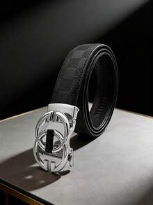 1 pieza Hebilla automática de aleación con letra para hombres. Este cinturón de hombre de 47 pulgadas presenta un diseño único y versátil adecuado para ocasiones de negocios de alta gama. Es una excelente opción para uso diario y de oficina, también es un gran regalo para las fiestas. - Multicolor - Ver 23