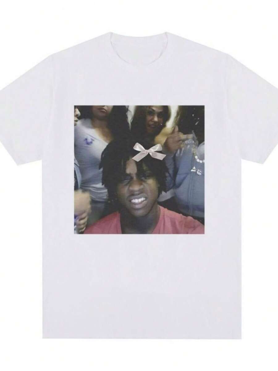playeras de mujerRapper Chief Keefs Graphic T Shirts Men Women Casual Cotton Short Sleeve T-shirt Hip Hop Vintage Oversized T-shirts Streetwear - Blanco - Ver 1